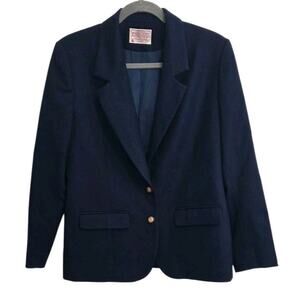Pendleton Petite Vintage 100% wool Navyblue Women's Blazer